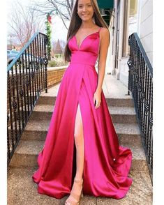 Graduation Long Dress Ideas. There are any references about Graduation Long Dress Ideas in here. you can look below. I hope this article about Graduation Long Dress Ideas can be useful for you. Please remember that this article is for reference purposes only. #graduation #long #dress #ideas Graduate Dress, Bougainvillea Wedding, Pink Week, Hot Pink Prom Dress, Neon Prom Dresses, Below The Knee Dresses, Prom Dresses Long Pink, V Neck Prom Dresses, Satin Evening Dresses