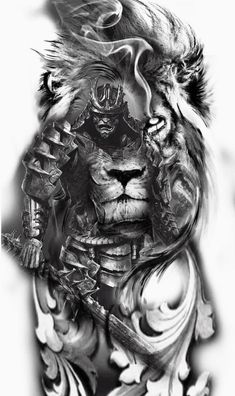 Chest Tattoo Drawings, Tato Maori, Warrior Tattoo Sleeve, Lion Art Tattoo, Tiger Tattoo Sleeve, Mechanic Tattoo, Spartan Tattoo, Mens Lion Tattoo