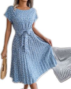 Chic Vacation Mini Dress By Amazon, Casual Stretch Pleated Dresses, White Amazon Dresses For Vacation, Spring Dresses With Tie Waist And Stretch Fit, Casual Stretch Pleated Midi Dress, Spring Stretch Dress With Tie Waist, Casual Stretch Midi Dress With Pleats, Chic Amazon Midi Dress For Vacation, Amazon White Vacation Dress