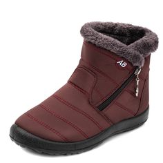 Brand Name: NoEnName_NullBoot Type: Snow BootsShaft Material: Mesh (Air mesh)Outsole Material: PUUpper Material: Mesh (Air mesh)Origin: Mainland ChinaCN: LiaoningSeason: WinterInsole Material: EVAHeel Type: Flat withLining Material: PlushBoot Height: ANKLEItem Type: BootsFashion Element: zipperDepartment Name: AdultToe Shape: Round ToeHeel Height: Low (1cm-3cm)With Platforms: YesPlatform Height: 0-3cmis_handmade: YesPattern Type: SolidModel Number: 808Fit: Fits true to size, take your normal sizeClosure Type: ZIPwomen shoes: women flat shoeswomen boots: female booitswinter boots: ladies boots Burgundy High-top Boots For Winter, Casual Red Waterproof Boots For Winter, Red Waterproof Winter Boots, Red Ankle Boots For Winter, Burgundy Ankle Boots For Winter, Burgundy Ankle-high Winter Boots, Winter Waterproof Martin Boots For Outdoor, Waterproof Martin Boots For Winter Outdoor, Waterproof Martin Boots For Outdoor Winter