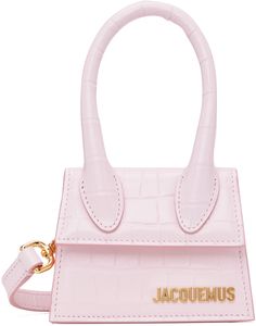 Le Chiquito Moyen, Jacquemus Le Chiquito, Jacquemus Bag, Pink Handbags, Bags Aesthetic, Tote Bag Purse, Pink Logo, Pink Leather, Leather Clutch