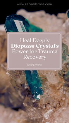 crystals with text overlay that reads heal deeply, dictase crystal's power for treatment recovery