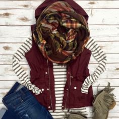 Vest Utility Hooded Jacket Drawstring Fits True To Size Giant Scarf, Stitch Fix Fall, Clothing Subscription, Vest Outfit, Utility Vest, Green Boots, Fall Yall, Stitch Fix Outfits, Fringe Boots