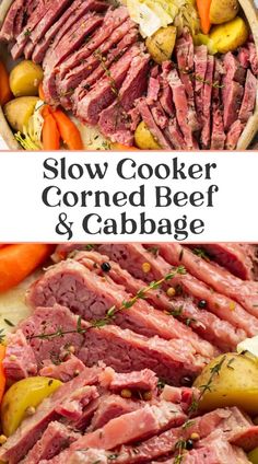 slow cooker corned beef and cabbage is the perfect side dish for any meal