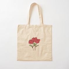 100% cotton reusable shopping carry bag with digital print on one side. Pink Reusable Tote Bag, Pink Eco-friendly Canvas Bag For Shopping, Cute Strawberry Print Tote Bag, White Eco-friendly Flower-shaped Canvas Bag, Rose Tote Bag, Carry On Bag, Cotton Tote Bags, Bag Sale, Tote Bag