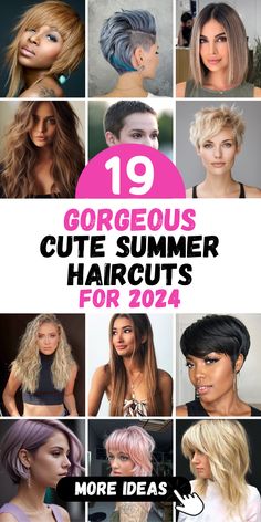 Be a trendsetter this summer with our exclusive collection of 19 cute summer haircuts for 2024. These fashionable and stylish haircuts are suitable for various hair lengths, including short, medium, and long hair. Whether you're in search of cute summer haircuts for medium round faces or chic bob cuts, we've got you covered. Embrace the new wave of hairstyling and make a bold fashion statement this season with a fresh and trendy haircut. Hairstyles For Summer 2024, Refreshing Haircut, Summer Haircuts For Medium Hair, Summer Haircuts 2024, Summer Short Haircuts, Shoulder Length Haircut Ideas, Shoulder Length Haircut, Summer Haircut