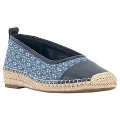 Vince Camuto Miheli Embroidered Espadrille Wedge Flat  Step into the season with this embroidered flat built on a low espadrille wedge sandal that will never go out of style.   Good to Know Casual Wedge Heel Flats For Spring, Casual Spring Wedge Heel Flats, Blue Synthetic Espadrilles For Spring, Blue Synthetic Spring Espadrilles, Spring Wedge Heel Flats With Cushioned Footbed, Spring Blue Espadrilles With Removable Insole, Embroidered Casual Flats For Spring, Embroidered Flats, Fashion Shoes Flats