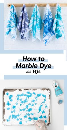 how to make marble dye with cotton swabs for kids and adults - step by step instructions