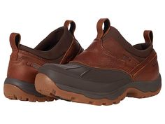 L.L.Bean Storm Chaser Slip On 5 Leather - Men's Shoes : Oakwood : Brave the elements this season with the classic style of the L.L.Bean Storm Chaser Slip On 5 Leather. Slip-on silhouette with front and rear pull-loops for easy on and off. Waterproof leather upper with TEK2.5 waterproof membrane and rubber half-shell. Molded toe bumper and waterproof heel. Comfortable synthetic lining. Removable, synthetic-covered, memory foam insole. Siped rubber outsole for added grip and traction. Imported. Me Rugged Slip-on Work Boots With Leather Sole, Leather Footbed Slip-on Outdoor Boots, Rugged Leather Slip-on Shoes With Leather Footbed, Rugged Slip-on Work Boots With Leather Footbed, Tactical Leather Hiking Boots Slip-resistant, Storm Chaser, Bean Boots, Slip On Boots, Men's Boots