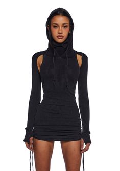 base|dark gray Winter Rave Outfits, Mini Dress Winter, Edm Outfit, Hoodies Dress, Outfit References, Festival Outfits Rave, Vacation Fashion, Animal Print Shoes, Ruched Mini Dress