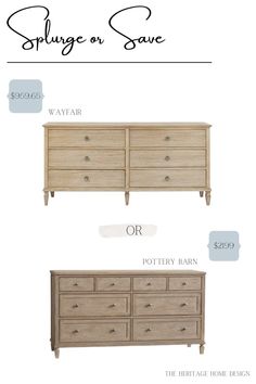 Splurge or Save...Pottery Barn vs. Wayfair dresser Sausalito Dresser, Pottery Barn Dresser, Pottery Barn Bathroom Vanity, Pottery Barn Bedroom Master, Selling Pottery, Pottery Barn Nursery, Pottery Barn Sausalito, Pottery Barn Bathroom, Pottery Barn Bedrooms