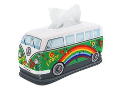 a tissue dispenser with a vw bus painted on it