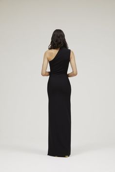 One-shoulder Floor-length Dress With Side Slits For Gala, One Shoulder Floor-length Dress With Side Slits For Gala, One Shoulder Evening Gown With Side Slits, Elegant Black Asymmetrical Dress With Side Slits, One-shoulder Gown With Side Slits For Gala, Elegant One-shoulder Gown With Side Slits, One-shoulder Evening Dress With Side Slits For Cocktail, Black One-shoulder Evening Dress For Black-tie Events, Black One-shoulder Dress With Side Slits For Night Out