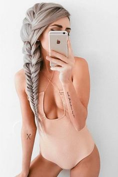 Easy Summer Hairstyles To Do Yourself ★ See more: http://glaminati.com/easy-summer-hairstyles/ Hairstyles To Do Yourself, Easy Hairstyles Summer, Strapless Dress Hairstyles, Beehive Hair, Tattoos Inspiration, Find Hairstyles, Emily Rose, Silver Grey Hair, Easy Summer Hairstyles