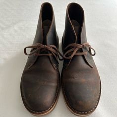 Nwot Clarks Bushacre Chukka Desert Ankle Boot, Brown Leather Beeswax Finish, Size 10 1/2, Excellent Condition No Signs Of Wear Men's Clarks, Clarks Shoes, Chukka Boots, Brown Leather, Ankle Boot, Men's Shoes, Ankle Boots, Size 10, Man Shop