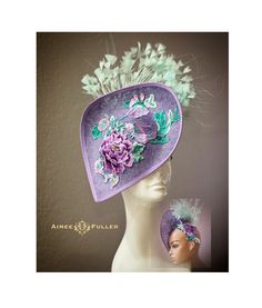 Kentucky Derby Fascinator  Enchanting, easy-to-wear headband fascinator.  Looks luxurious and stunning from all angles. Perfect for derby, galas, weddings, bridal, cocktail, high tea, church and much more.   Made in the USA *FREE SHIPPING Handmade by Aimee Fuller in Southern California For more STATEMENT JEWELRY and HANDMADE HATS go to www.aimeefuller.com Purple Headpieces For Spring Races, Adjustable Purple Fascinator For Garden Party, Purple Headpiece With Handmade Flowers For Kentucky Derby, Purple Handmade Flowers Headpiece For Kentucky Derby, Lavender Adjustable Hat For Kentucky Derby, Adjustable Lavender Hat For Kentucky Derby, Lavender Headpieces For Royal Ascot Races, Lavender Adjustable Mini Hat For Kentucky Derby, Lavender Curved Brim Fascinator For Royal Ascot