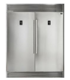 Forno Pro-Style Refrigerator and Freezer - 2 x 28 - 27.6 cu.ft (FFFFD1933-60S) Refrigerators Forno 36 Inch Gas Range, Refrigerator Wall, Microwave Drawer, Luxury Appliances, Kitchen Appliance Packages, Built In Refrigerator, Dual Fuel Ranges, Steel Tub, Iron Grate