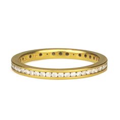 18 Karat Yellow Gold "Mini Channel" Ring with Channel Set Diamonds (0.43tcw) around Band. 1/16" wide. Matte Finish. Size 6.5. Band can be ordered with diamonds half-way around, upon request. Luxury Channel-set Eternity Band In Fine Jewelry Style, Asymmetrical Jewelry, Channel Set Diamond Ring, Channel Set Diamond Band, Channel Ring, Nature Inspired Jewelry, Channel Set, Design Jewelry, Pendant Rings