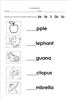 worksheet for beginning and ending the letter i in english with pictures on it