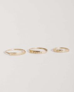 hand engraved must-haves ✨​​​​​​​​​​​​​​​​
​​​​​​​​​​​​​​​​
​​​​​​​​​​​​​​​​
#janepoperings #stackemup Heirloom Stamped Promise Rings, Unique Yellow Gold Engraved Ring, Unique Stamped Rings For Anniversary, Unique Engraved Yellow Gold Ring, Heirloom Etched Promise Rings, Minimalist Etched Promise Jewelry, Minimalist Etched Jewelry For Promise, Stamped Yellow Gold Rings For Anniversary, Stamped 14k Yellow Gold Rings