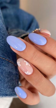 #EasterNails #SpringNails #ShortNails #GelNails #NailArt #EasterNailArt #SpringNailArt #PastelNails #EasterColors #EasterStyle #EasterFashion #SpringTrends #EasterMagic #EasterChe Simple Gel Nails, Casual Nails, Easter Nails, Oval Nails, Floral Nails