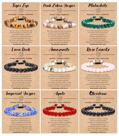 PRICES MAY VARY. 【Stone Bracelet Set】 A collection of 9pcs natural stone bracelets set, Many more colors to choose, simple and comfort design. The natural gemstones define the unique beauty of each piece, so every piece is unique. These stone beaded bracelets fit for women and men, will go well with your any outfits. 【Perfect Healing Bracelet】 Embrace the vibrant and harmonizing vibes of natural crystal stone. Natural stone bracelet can promote balance, allowing you to navigate life with confide Natural Beads Bracelet, Gemstone Bracelets Ideas, Crystal Beaded Bracelets, Stone Beaded Bracelets, Affirmation Jewelry, Yoga Beads, Bracelets Adjustable, Healing Gemstone Bracelets, Malachite Bracelet