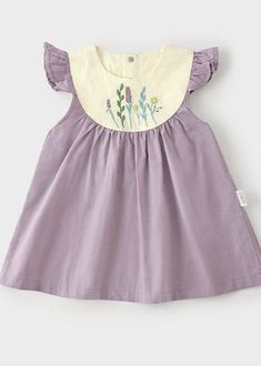 Handmade Purple Embroideried Patchwork Cotton Baby Girls Dresses SummerFabric: CottonSize Fit:Fit: This garment fits true to size.Length: Size 90 measures 49cm from shoulder to hemBust:The bust size for size 90 measures around 93cmWash: Hand Wash Cold. Embroidery Frocks, Carters Baby Clothes, Purple Embroidery, Girls Cotton Dresses, Baby Girls Dresses, Kids Dress Collection, Baby Frock Pattern, Kids Frocks Design