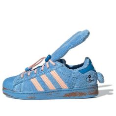 (BP) adidas Melting Sadness x adidas originals SUPERSTAR 360 C 'Blue Pink' GW6047 (SNKR/Cozy/Skate/Wear-resistant) Playful Lace-up Sneakers For Sports, Playful Lace-up Sports Sneakers, Playful Low-top Sports Sneakers, Playful Round Toe Sneakers For Streetwear, Playful Sneakers For Spring Streetwear, Playful Sneakers For Streetwear In Spring, Playful Spring Streetwear Sneakers, Adidas Originals Superstar, Pink Sneakers