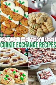 the top 20 of the very best cookie exchange recipes, including cookies and desserts