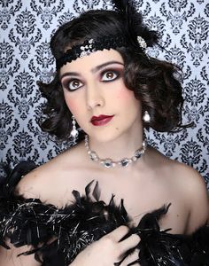 Roaring 20s Makeup, 1920s Makeup Look, Great Gatsby Makeup, 1920’s Makeup, 1920 Makeup, Flapper Makeup, 20s Makeup, 1920s Makeup