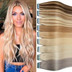 (eBay) Invisible Tape in Brazilian Real Human Hair Extensions Balayage Highlights Hair 26 Inch Hair Extensions, Hair Extension Tips And Tricks, Hair Extensions Balayage, Curly Extensions, Long Hair Extensions, Real Human Hair Extensions, Highlights Hair, Hair Extentions, Tape In Extensions