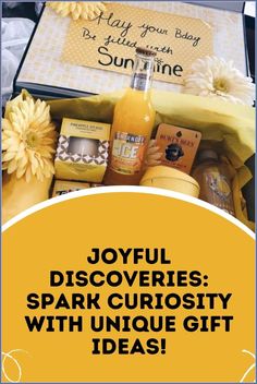 the joyful discovery box is filled with unique gift ideas