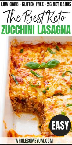 Keto Zucchini Lasagna Recipe Keto Zucchini Lasagna Recipe, Keto Zucchini Lasagna, Zucchini Dinner, Zucchini Lasagna Recipe, Zucchini Dishes, Low Carb Lasagna, Zucchini Noodle, Keto Zucchini, Keto Lasagna