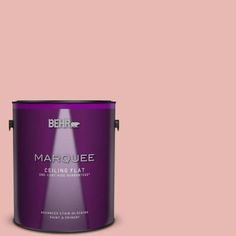 behr marquee interior paint in one gallon, with the lid open and it's base painted off