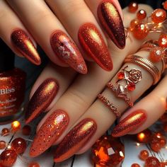 #naildesign #nailsoftheday #art #fashion #nailartaddict #nailidea #nailsoftheday #nailartdesigns #design #nailbeauty #aesthetic #acrylic #acrylicnaildesigns #nailpainthack #nailcolortrends #trendy #trendylooks #life #lifestyle #fashionblogging #luxury #luxurylifestyle 2024 Autumn Nails Orange, Lovely Profile, Latest Nail Designs, Fall Nail Trends, Fall Nail Art Designs, Lovely Nails, Trendy Nail Art Designs, Vibrant Nails, Short Nails Art