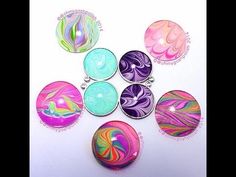 six different colored marbles are arranged in a circle