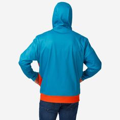 Stay comfortable. Keep warm. Look awesome. From gamedays to grocery runs, the Miami Dolphins Bold Logo Hoodie is a must-have for any true fan's wardrobe. Features All-over team-colored design so you can rep the team in style Bold team logo display on front, in case there were any doubts where your allegiances lie Miniature team logo display on left sleeve for a little extra team spirit Front pocket to carry your phone, earbuds, or a tasty snack Adjustable drawstrings to keep you comfortable Long Casual Outerwear With Team Logo For Sports Events, Blue Sporty Outerwear For Game Day, Team-colored Long Sleeve Track Jacket For Game Day, Casual Activewear For Fall Sports Events, Casual Fall Activewear For Sports Events, Team-colored Hooded Hoodie With Team Logo, Team Spirit Hooded Hoodie For Fan Gear, Team-colored Track Jacket For Game Day In Winter, Team-colored Track Jacket For Sports Season