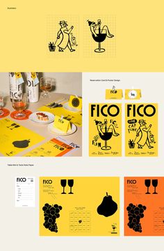 an image of food and wine related items displayed on the webpage for fico