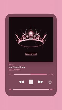 a pink mp3 player with the words how you like that blackpink on it