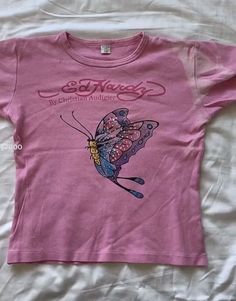 Ed Hardy Shirt, 2000s Clothes, 2000s Fashion Outfits, Baby Phat, 2000s Fashion, Ed Hardy, Pink Shirt, Dream Clothes