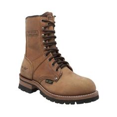 Adtec Women's 9 in. Leather Logger Work Boots, Brown, 2427-M100 Logger Boots, Leather Work Boots, Womens Work Boots, Crazy Horse, Work Boots, Brown Boots, Leather Working, Hiking Boots, Leather Boots