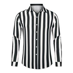 These vertical regular striped shirts are never out of style to meet your needs on different occasions. Classic colors for you to choose from, black and white is an essential choice, and pink can be an option. This striped shirt brings a comfortable feeling. Great gifts for your friends, brothers, father, or boyfriend. You can simply pair it with your denim jeans or pants for a casual and comfortable look. Striped Shirts, Casual Stripes, Black Shirt Dress, Button Down Dress, Men's Casual, Striped Long Sleeve, Button Down Shirts, Striped Shirt, Large Black