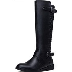 These Women's Knee High Motorcyle Riding Boots With Instep Adjustable Metal Buckle Straps For Easy On And Off. Selection Of High Quality Synthetic Leather, Premium Handmade And Fashion Look Design Make This Fashion Boot Elegant And Comfort. Durable Anti-Skid Tpr Rubber Outsole Provides Good Traction, You Can Enjoy A Pleasurable Walking Experience. Soft Lining, Latex Padded Insole And Inner Zipper Works With Top Opening Circumference About 16.65" Make Your Feet Comfortable. Heel Height:1.18"(Appr Knee High Riding Boots, Calf Boots, Moto Boots, Metal Buckles, Synthetic Leather, Fashion Boots, Riding Boots, Knee High, Fashion Looks