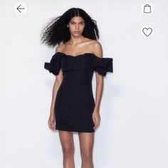 - New With Tags - Black - Size Xl - Bought In Europe Black Cold Shoulder Mini Dress For Date Night, Black Off Shoulder Dress For Summer Night Out, Black Off Shoulder Dress For Brunch, Black Fitted Off-shoulder Dress For Date Night, Black Fitted Off Shoulder Dress For Date Night, Black Off-shoulder Dress For Date Night, H&m Black Short Sleeve Mini Dress, H&m Black Mini Dress For Evening, H&m Fitted Ruffled Mini Dress