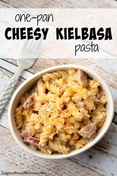 one - pan cheesy kielbasa pasta recipe