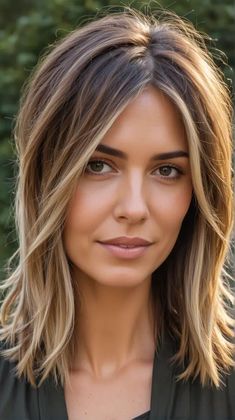 22 Explore Trendy Shoulder-Length Long Bobs for Every Hair Type - voxen.info Long Chopped Bob, Longer Bob With Layers, Shoulder Length Hair Cuts 2024, Modern Shoulder Length Haircut, 2024 Fall Hair Trends For Women, Mid Length Hair Ideas, Balyage Blonde Mid Length, Clavicle Length Hair, Straight Hair Color Ideas