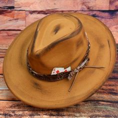 Women's Camel Colored Rusted Vintage Style Boho Hat Boho Vintage Style, Boho Hat, Vintage Boho Fashion, Hats Baseball, Painted Clothes, Camel Color, Boho Vintage, Boho Women, Cowboy Hat