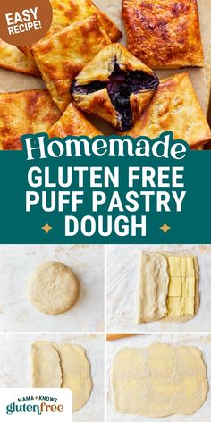 homemade gluten free puff pastry dough is shown