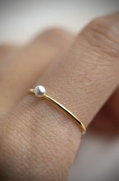 ⚪️ Minimalist Adjustable Rings With Pearl Drop, Minimalist Adjustable Ring With Pearl Drop, Classic Pearl Stackable Rings, Dainty Stackable Pearl Promise Ring, Minimalist Adjustable Pearl Drop Rings, Minimalist Adjustable Pearl Rings, Everyday Pearl Ring With Charm, Delicate Pearl Birthstone Ring, Minimalist Pearl Drop Rings As Gift