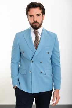 Collection : 2024/2025 spring/summer🔆Product : Oliver Slim Fit Double Breasted Blue BlazerColor: BLUEAvailable Size : 46-48-50-52-54-56Material Content: %55 Cotton, %45 Polyester Blue Double Breasted Blazer, Double Blazer, Light Blue Blazer, Blazer Vest, Business Suit, Breasted Blazer, Double Breasted Blazer, Shoes With Jeans, Formal Looks